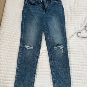 Classic Blue Distressed Women's Jeans
